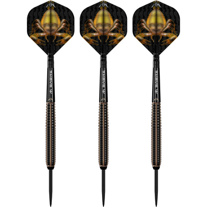Mission Scorpion Black & Gold Electro Plated 90% Tungsten Steel Tip Dart Set image 3