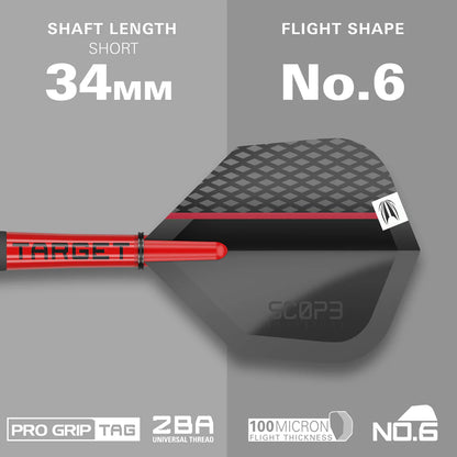 Target Scope 02 90% Tungsten Swiss Point Steel Tip Dart Set image 5