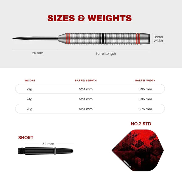 Designa Vampires V2 - M4 - Steel Tip Dart Set image 4