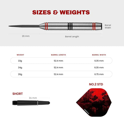 Designa Vampires V2 - M4 - Steel Tip Dart Set image 4