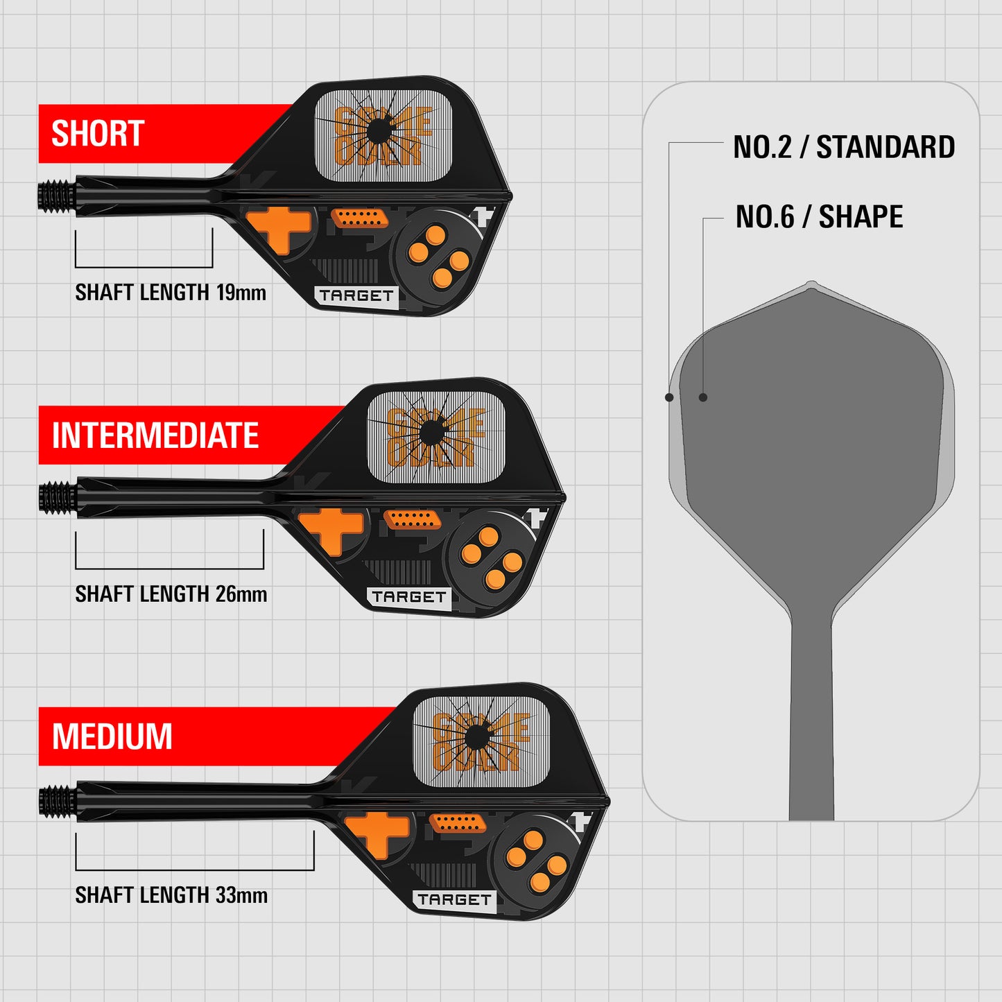 Target K-Flex Game Over No6 Dart Flights