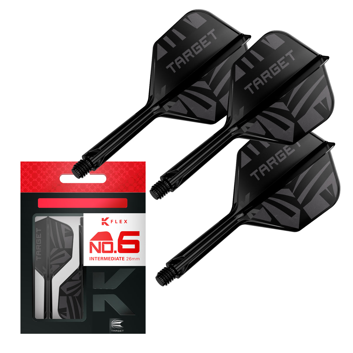 Target K-Flex 2026 Black No6 Dart Flights