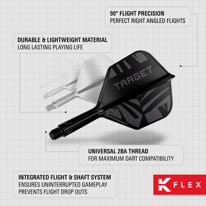 Target K-Flex 2026 Black No6 Dart Flights