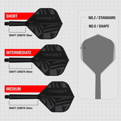 Target K-Flex 2026 Black No2 Dart Flights