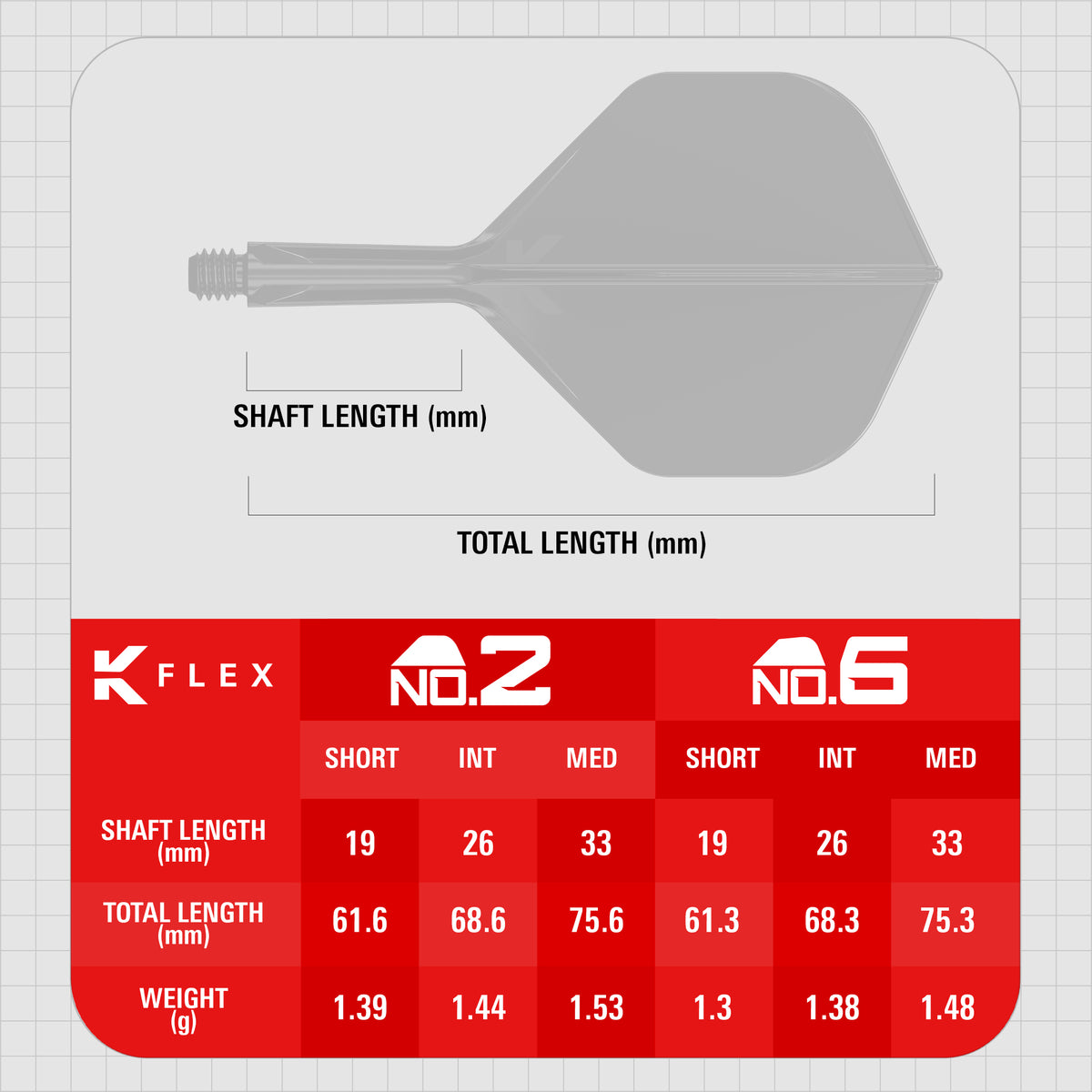 Target K-Flex 2026 Black No2 Dart Flights