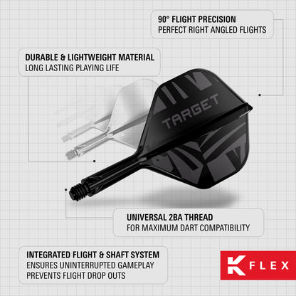 Target K-Flex 2026 Black No2 Dart Flights