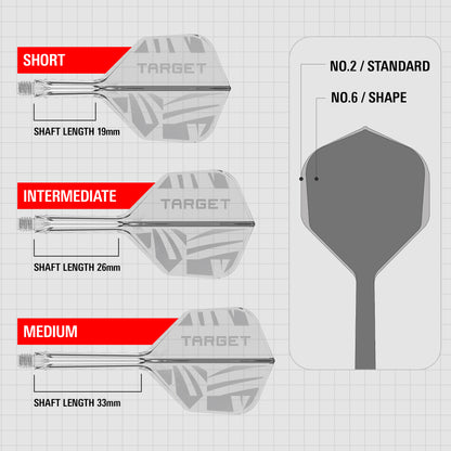 Target K-Flex 2026 Clear No6 Dart Flights