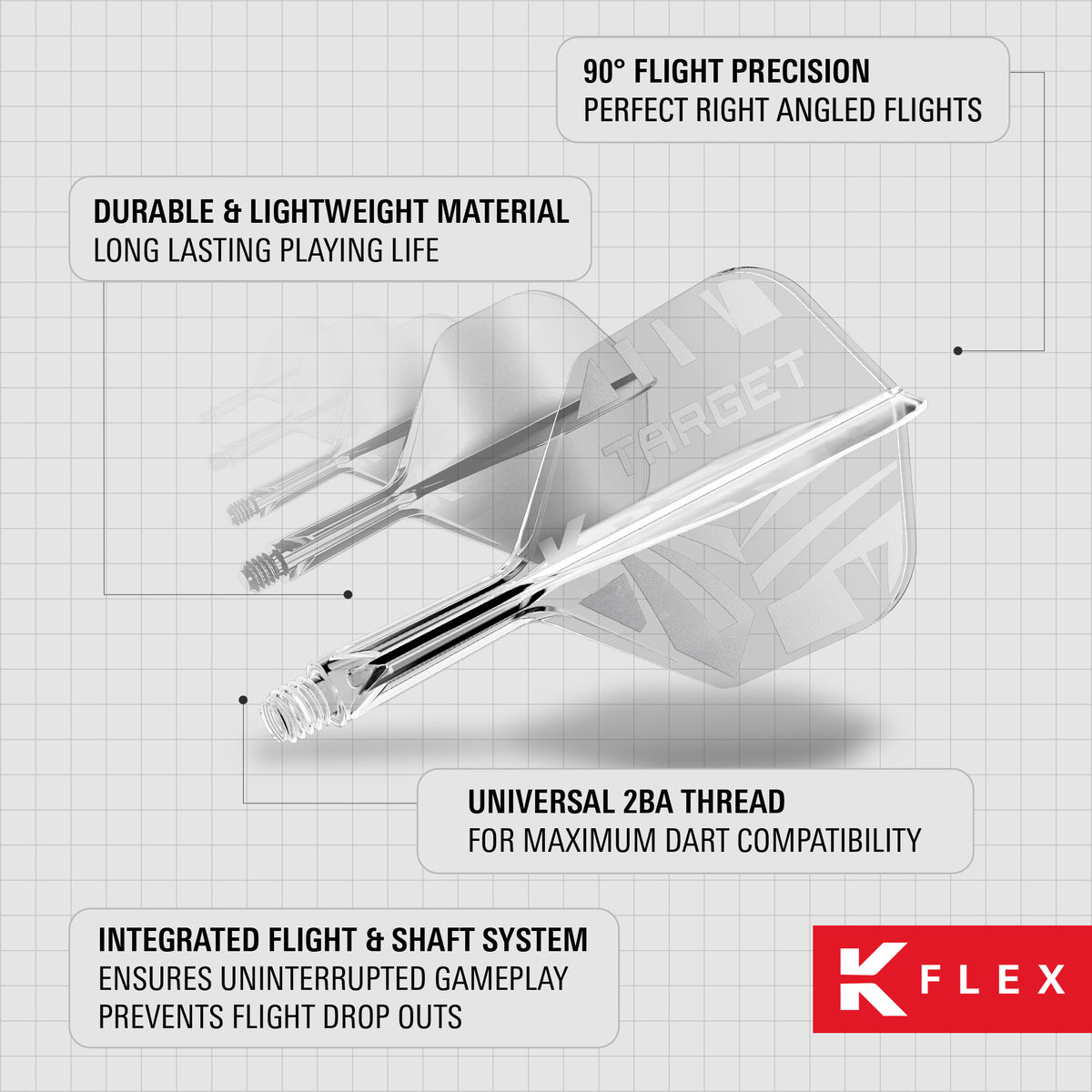 Target K-Flex 2026 Clear No6 Dart Flights