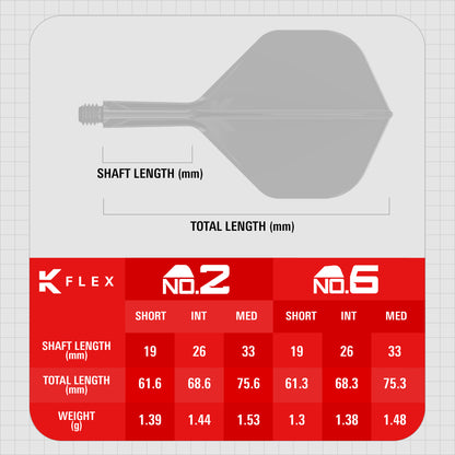 Target K-Flex 2026 Clear No2 Dart Flights