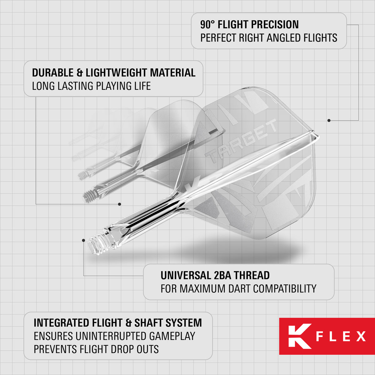 Target K-Flex 2026 Clear No2 Dart Flights