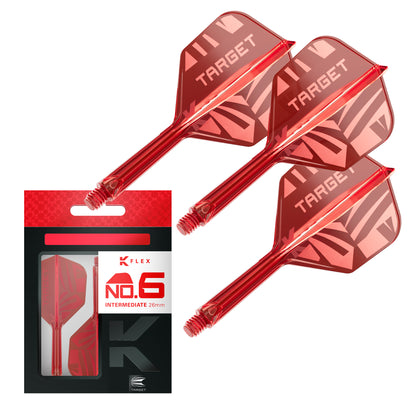 Target K-Flex 2026 Red No6 Dart Flights