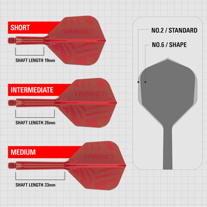 Target K-Flex 2026 Red No6 Dart Flights