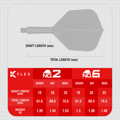 Target K-Flex 2026 Red No6 Dart Flights