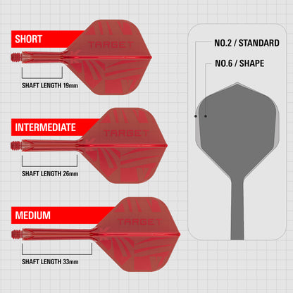 Target K-Flex 2026 Red No2 Dart Flights