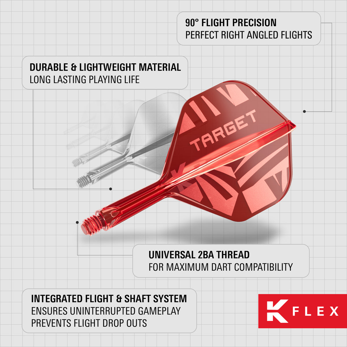Target K-Flex 2026 Red No2 Dart Flights