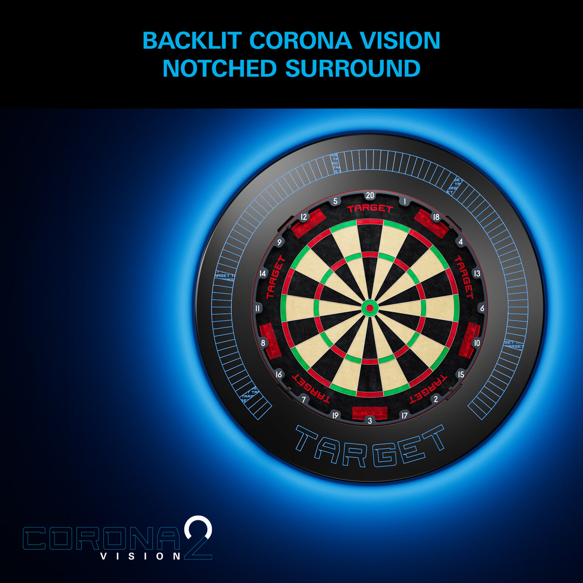 Target Corona Vision Notched Dartboard Surround