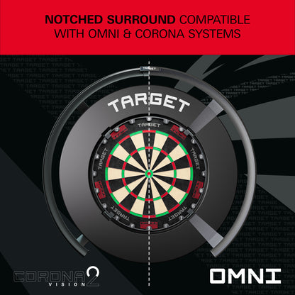 Target Black Notched Dartboard Surround