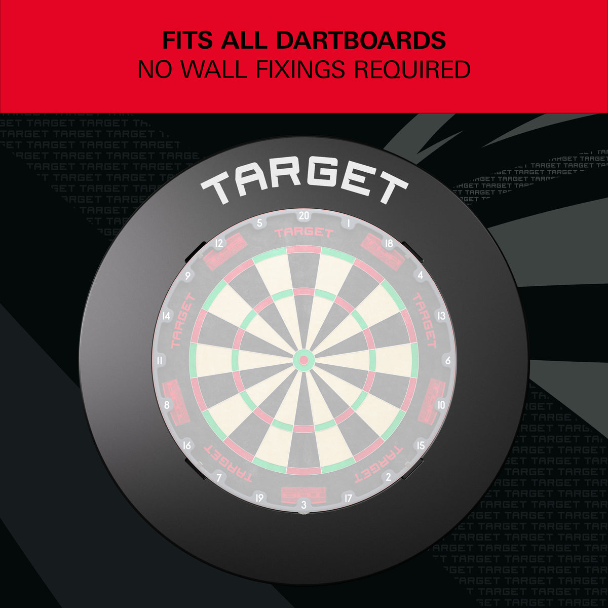 Target Black Notched Dartboard Surround