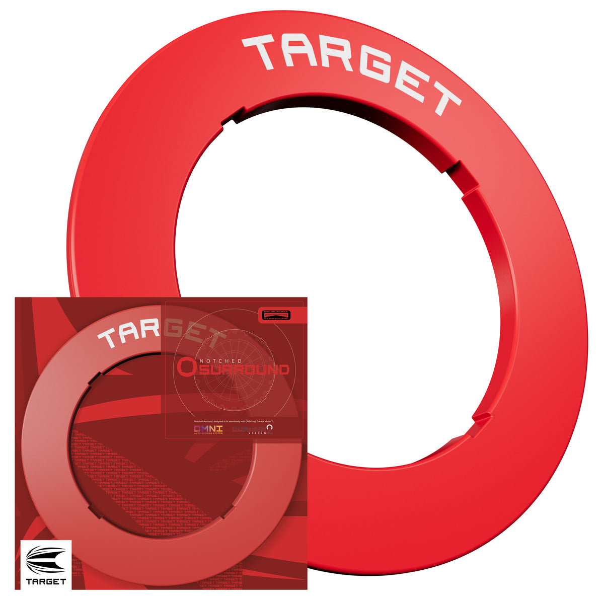 Target Red Notched Dartboard Surround