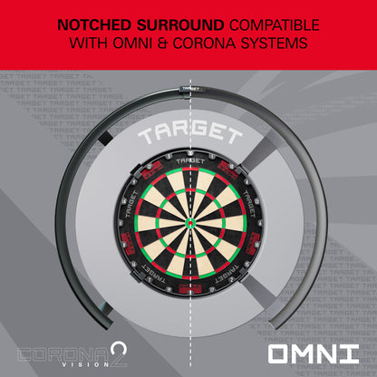 Target Grey Notched Dartboard Surround