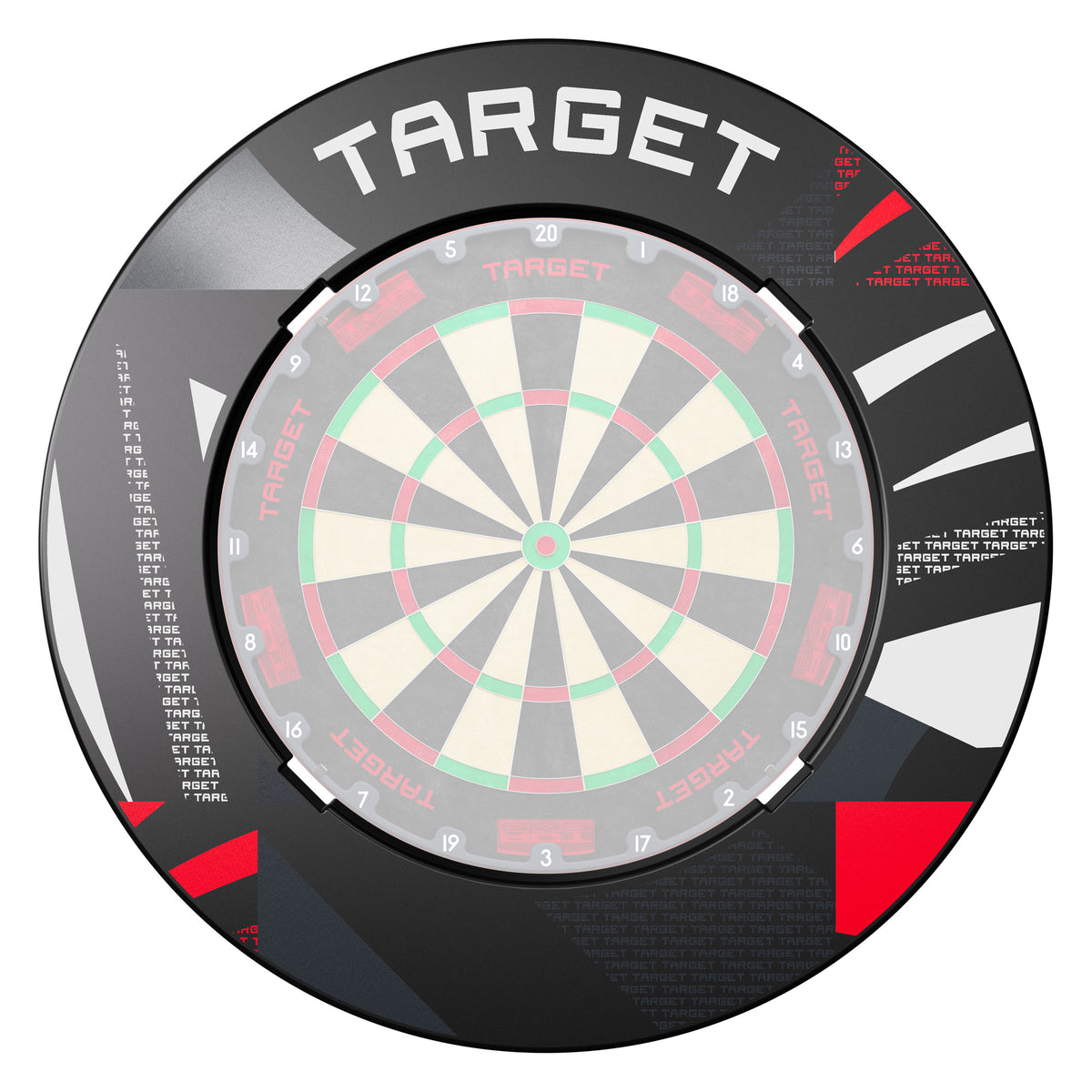 Target Black Patterned Dartboard Notched Surround