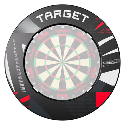 Target Black Patterned Dartboard Notched Surround