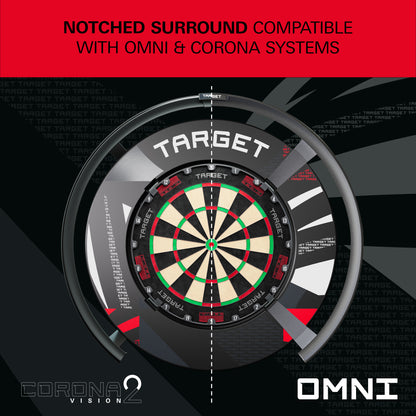 Target Black Patterned Dartboard Notched Surround