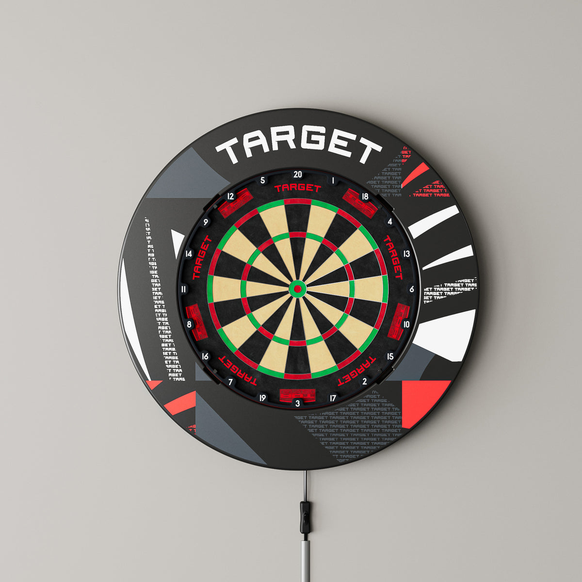 Target Black Patterned Dartboard Notched Surround