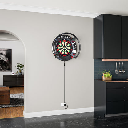 Target Black Patterned Dartboard Notched Surround