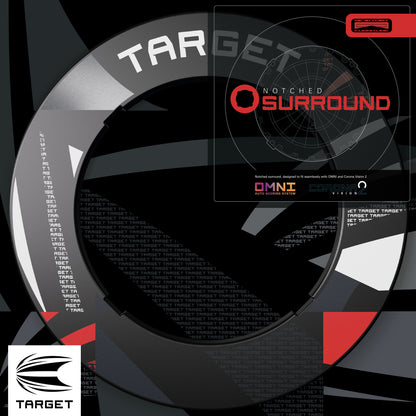 Target Black Patterned Dartboard Notched Surround