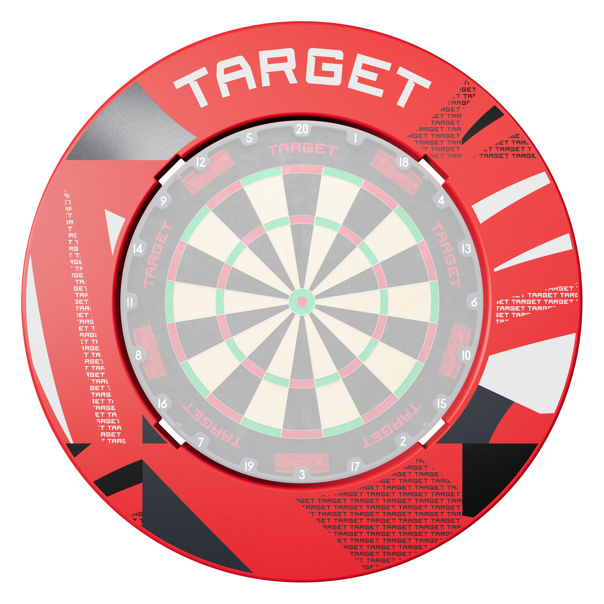 Target Red Patterned Dartboard Notched Surround