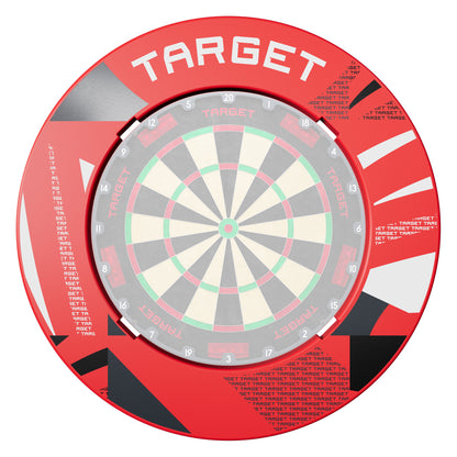 Target Red Patterned Dartboard Notched Surround