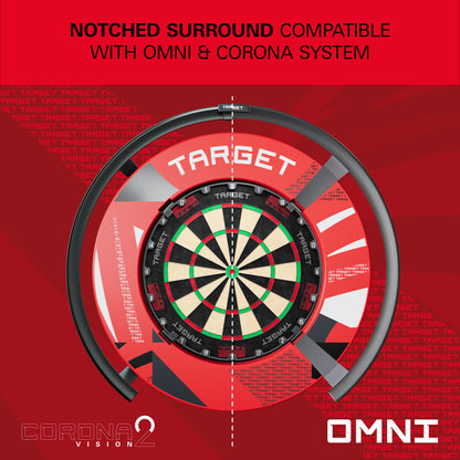 Target Red Patterned Dartboard Notched Surround