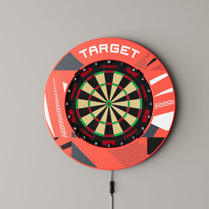 Target Red Patterned Dartboard Notched Surround