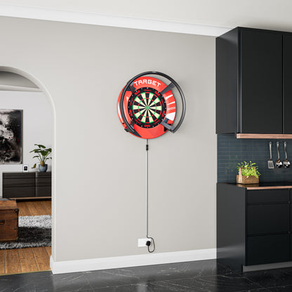 Target Red Patterned Dartboard Notched Surround