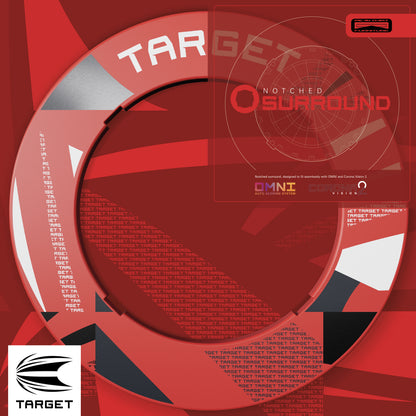 Target Red Patterned Dartboard Notched Surround