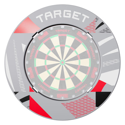 Target Grey Patterned Dartboard Notched Surround