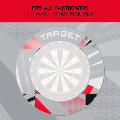 Target Grey Patterned Dartboard Notched Surround