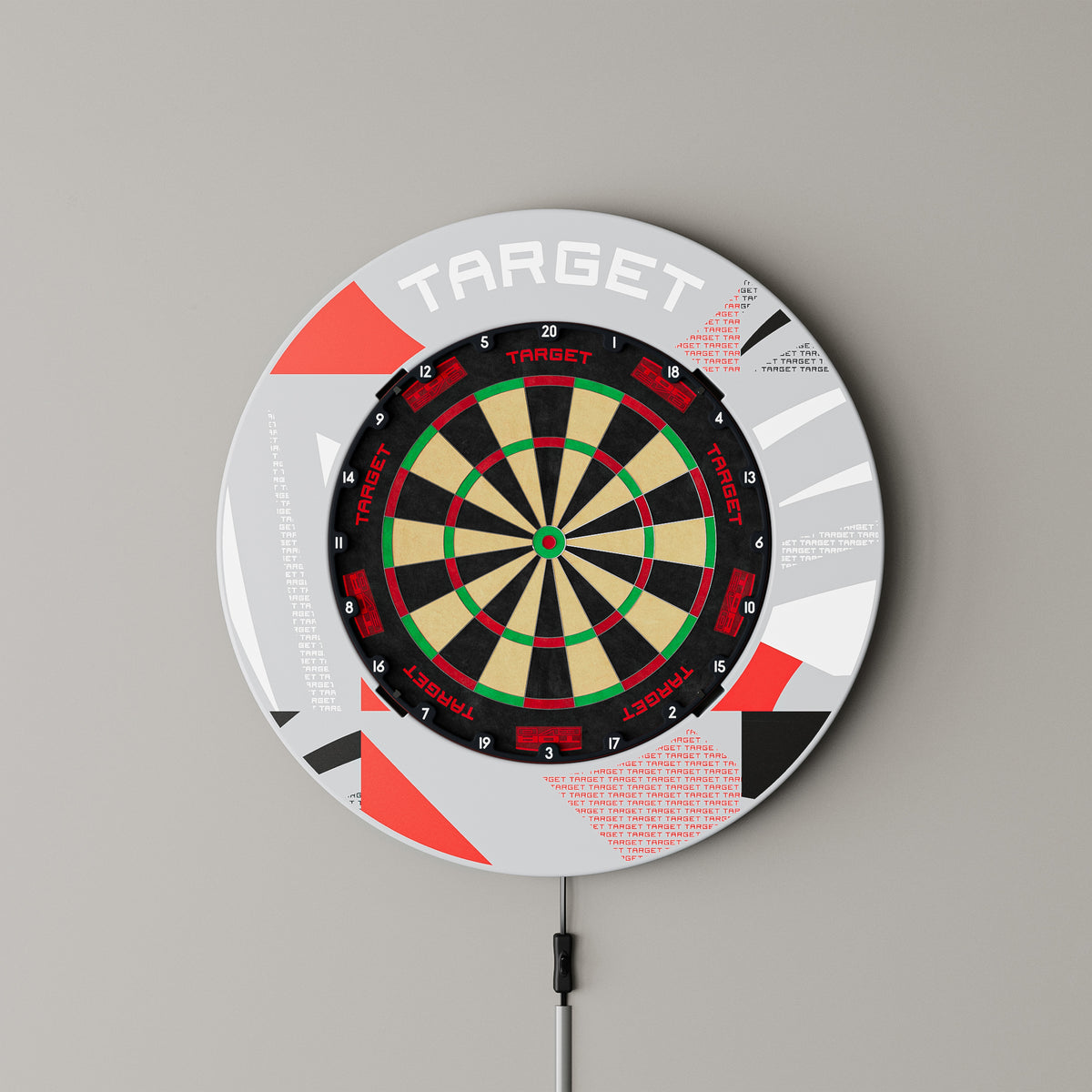 Target Grey Patterned Dartboard Notched Surround