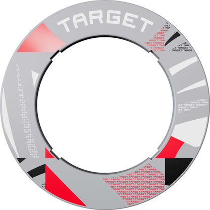 Target Grey Patterned Dartboard Notched Surround