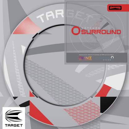 Target Grey Patterned Dartboard Notched Surround