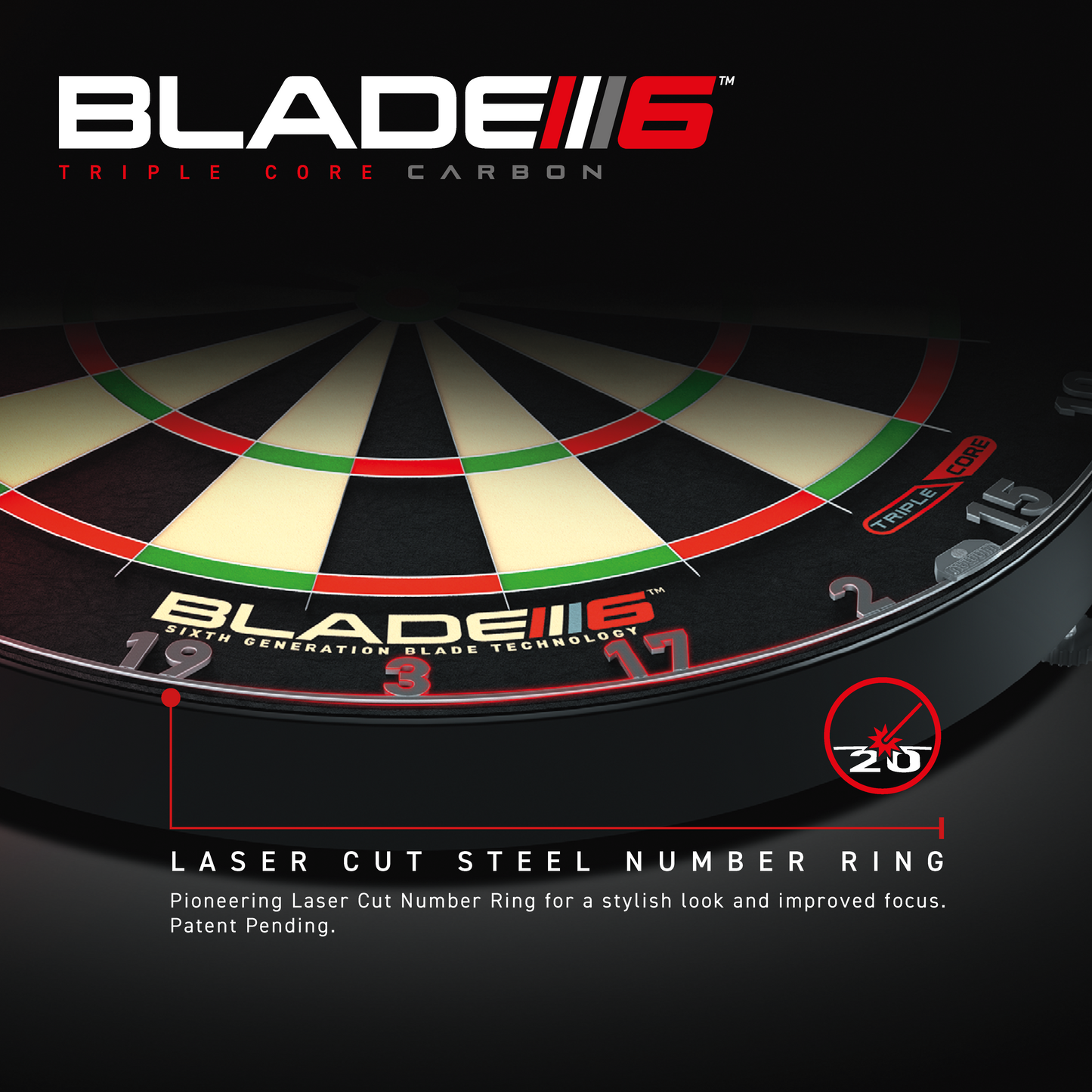 Winmau Blade 6 Triple Core Dartboard image 5