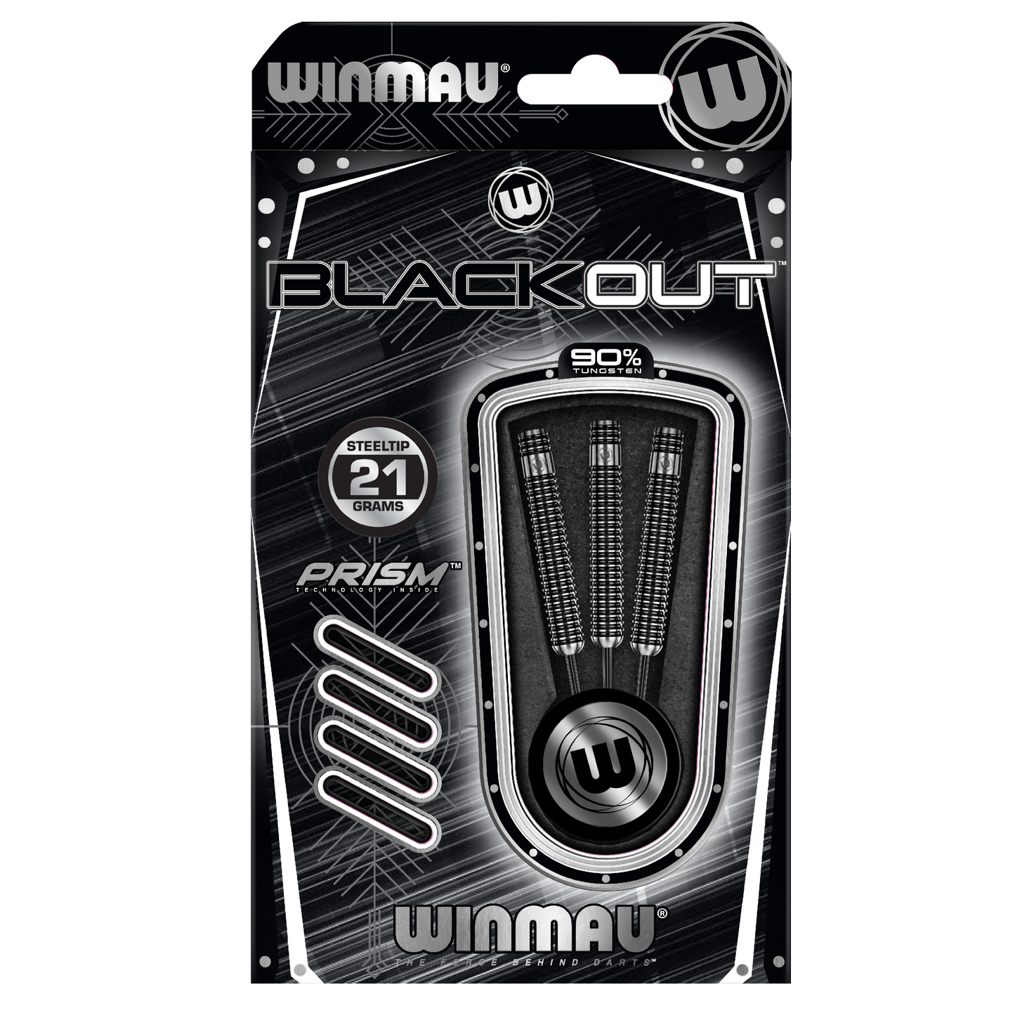 Winmau Blackout 90% Tungsten Steel Tip Dart Set image 2