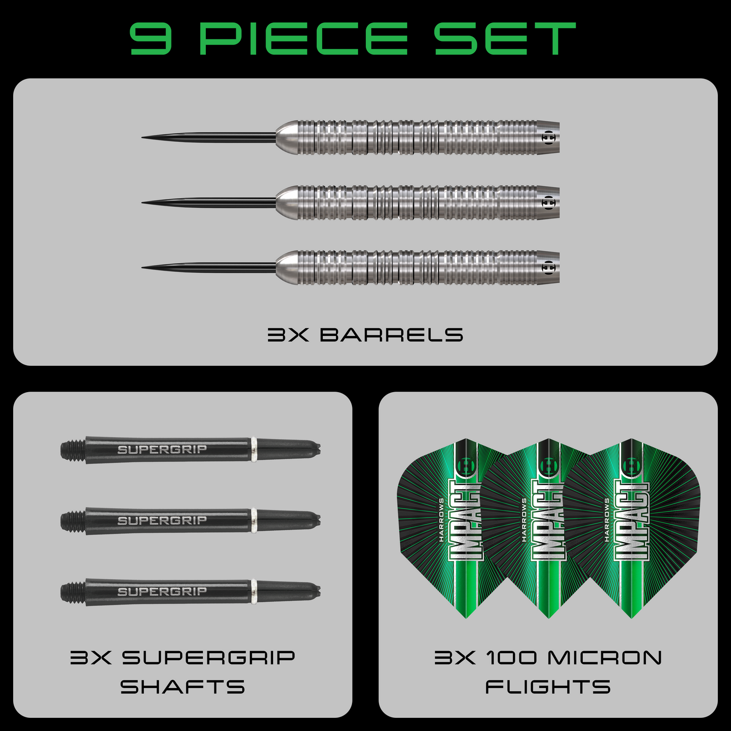 Harrows Impact 70% Tungsten Steel Tip Dart Set