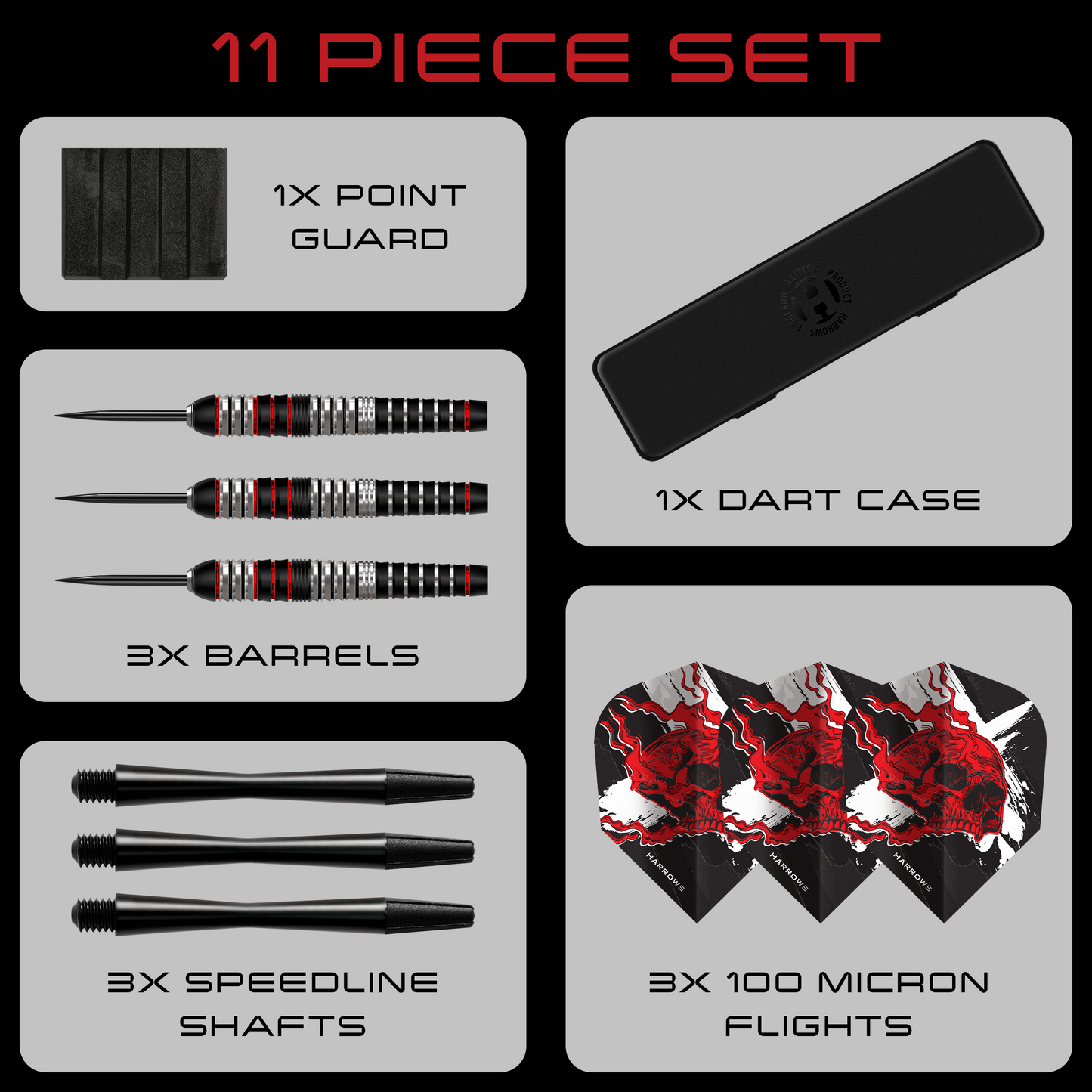 Harrows Heavy Metal Stainless Steel Dart Set