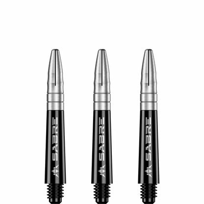 Mission Sabre Black-Silver Top Polycarbonate Dart Shaft Stem image 2