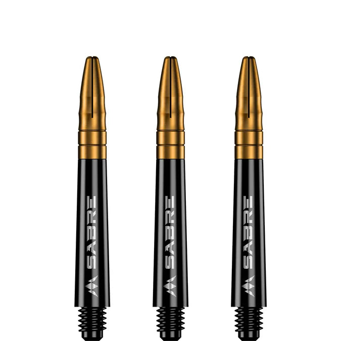 Mission Sabre Black-Gold Top Polycarbonate Dart Shaft Stem image 1