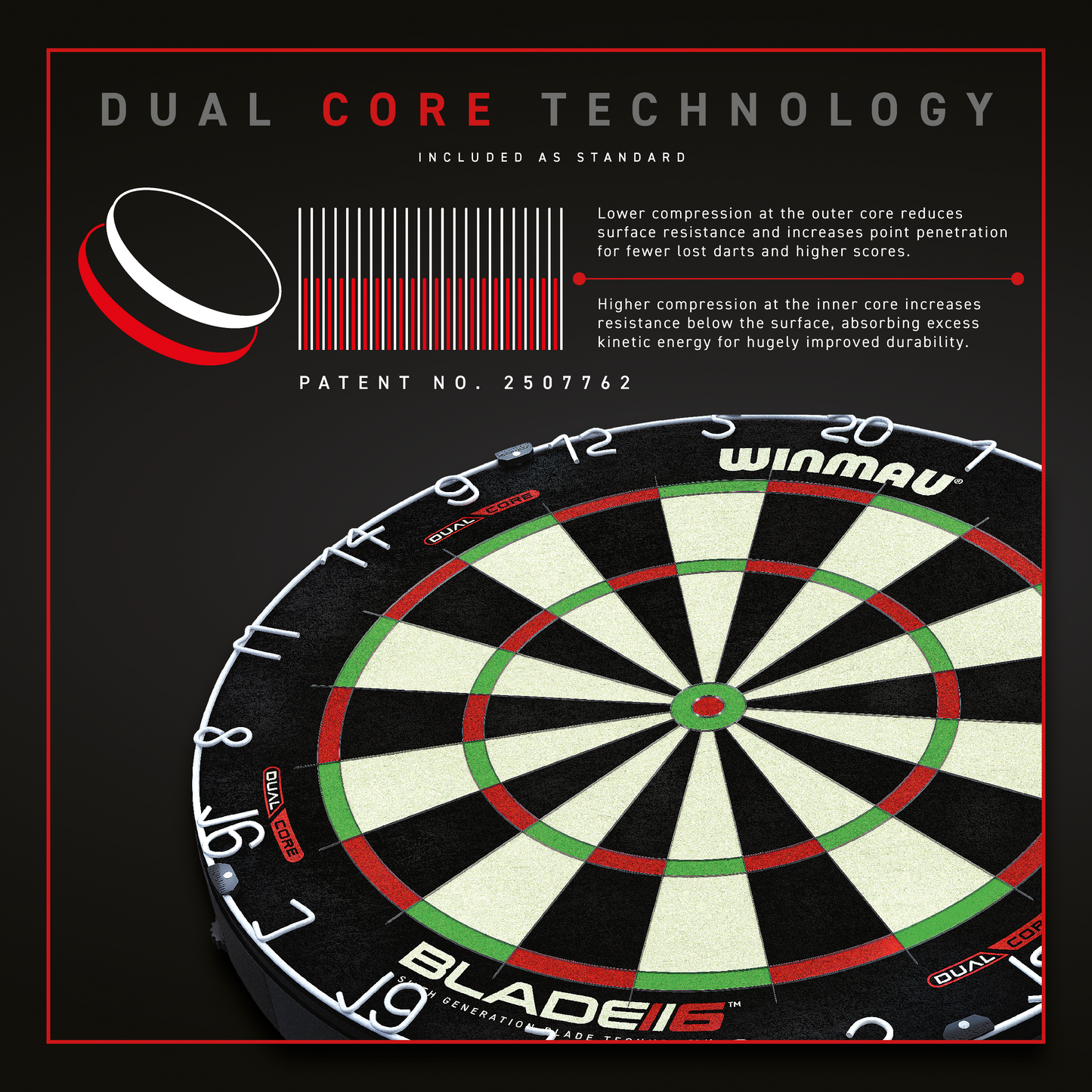 Winmau Blade 6 Dual Core Dartboard image 3