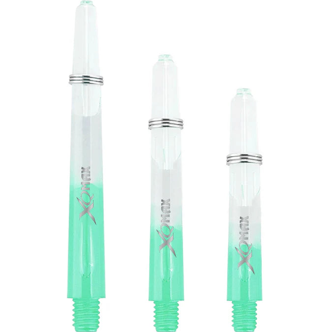 XQMax Gradient Polycarbonate Transparent & Green Dart Shaft Stem image 0