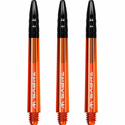Mission Sabre Orange-Black Top Polycarbonate Dart Shaft Stem image 0